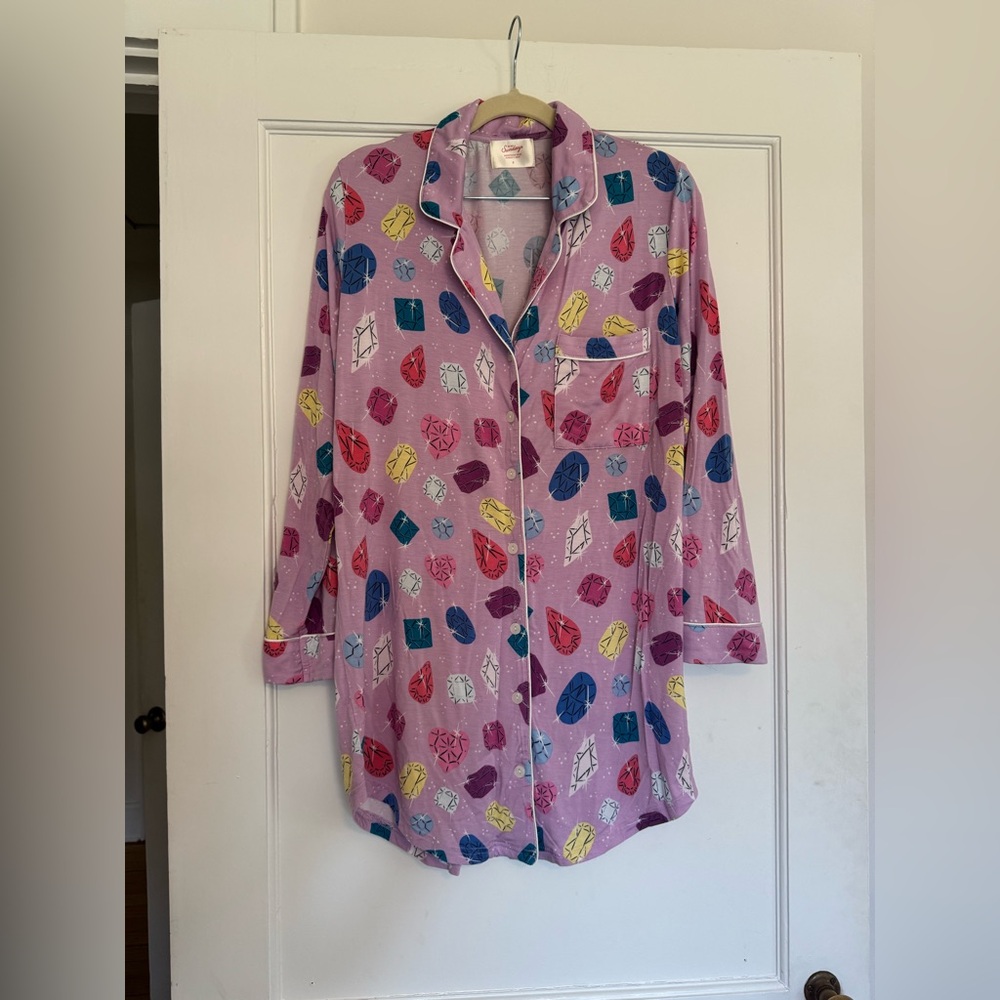 In My Sundays Sleep Dress - "Bejeweled in amethyst" - Size S